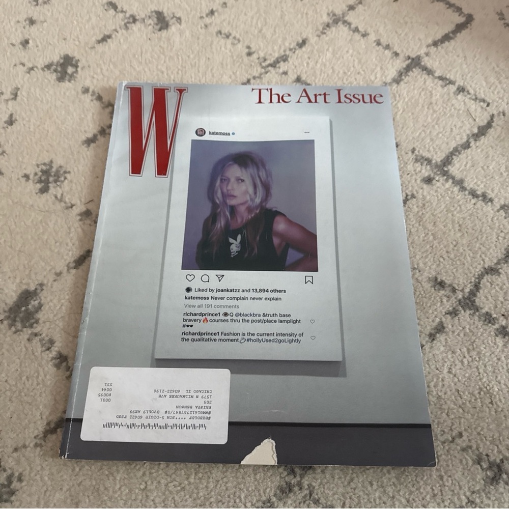 Lot 4 W Magazine 2019 Covers- Cole Sprouse, Kate Moss, Charlize, Margot, Harrier - Picture 4 of 10